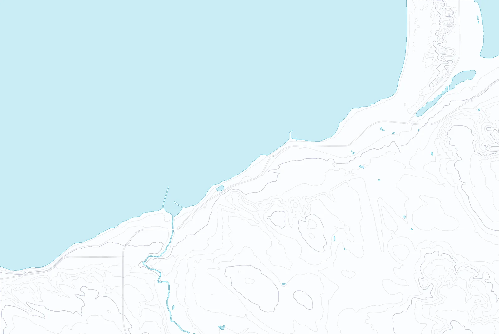 Map of downtown Petoskey and Bay View with local places pinned at their real coordinates